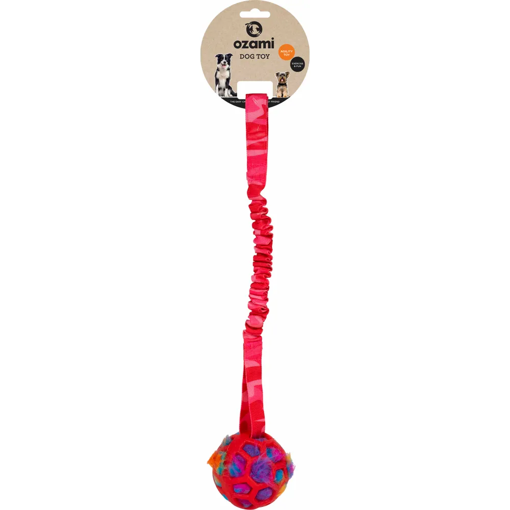 Play-n-tug Ball With Crinkle Pink Cammo 50 cm - Trækkelegetøj til Hund